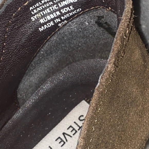 Steve Madden Suede dark olive/brown booties - Picture 4 of 7